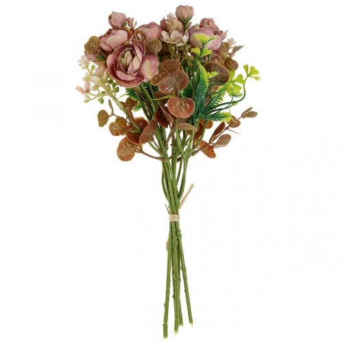Article Fleurs artificielles déco bouquet renoncule artificielle rose 32cm