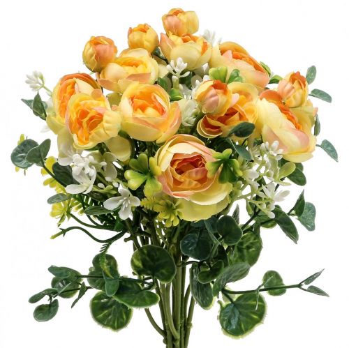 Fleurs artificielles déco bouquet renoncule artificielle jaune 32cm