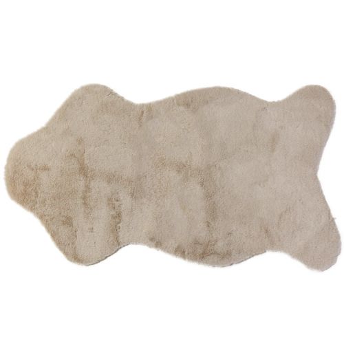 Article Chemin de table décoratif en fausse fourrure, tapis en fourrure beige 50 × 90 cm