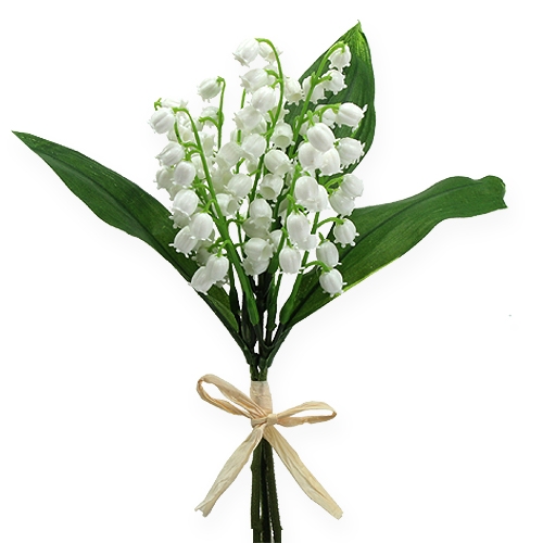 Muguet artificiel blanc 25cm 3pcs