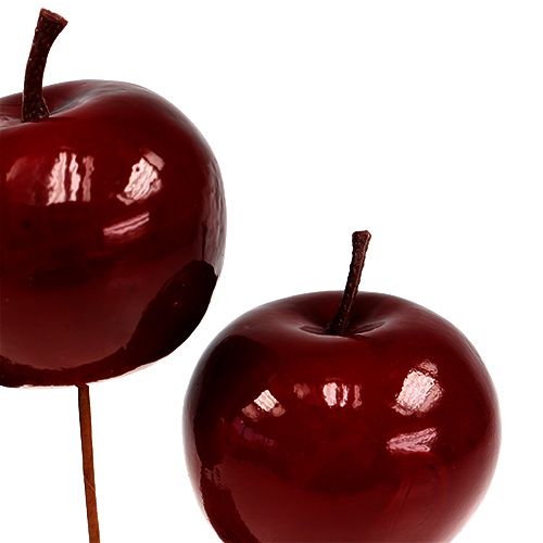 Floristik24 Fruit artificiel pomme peinte en rouge Ø5.5cm 12pcs