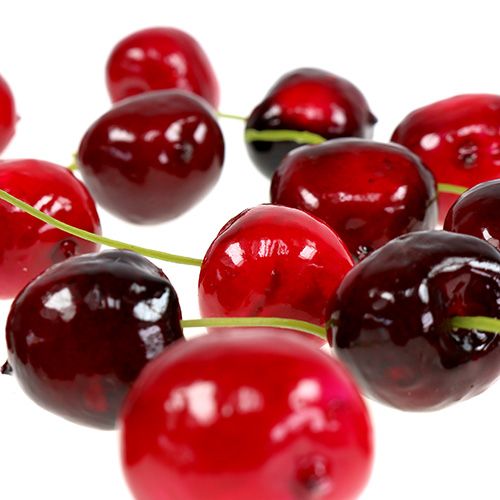 Floristik24 Mélange de fruits artificiels cerises douces Ø2,5cm 24 pcs