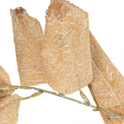Article Plante artificielle branche déco automne feuilles lavées blanc L70cm