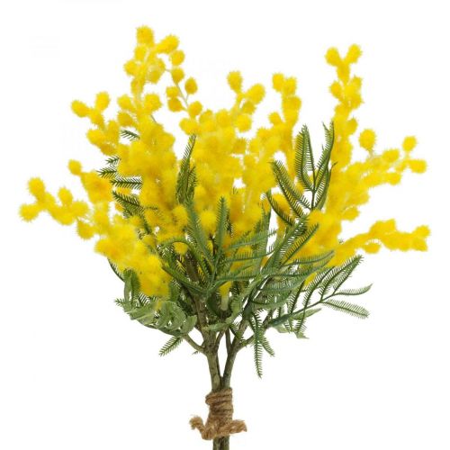 Floristik24 Plante artificielle, acacia argenté, jaune mimosa déco, 39cm 3pcs