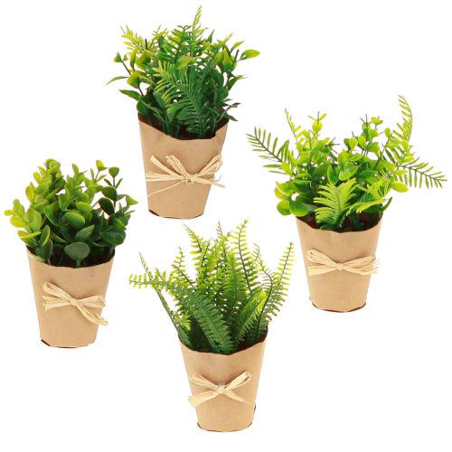 Plantes Artificielles Fougère Artificielle Buis 15-19cm 4pcs