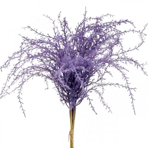 Plantes artificielles herbe sèche violette floquée artificiellement 62cm 3pcs