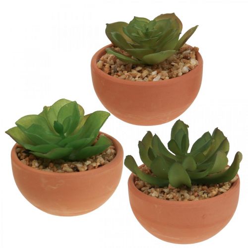 Article Plantes artificielles en pots succulentes artificielles H9cm 3pcs