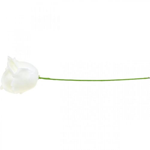 Floristik24 Roses artificielles roses en cire crème roses décoratives en cire Ø6cm 18 pcs