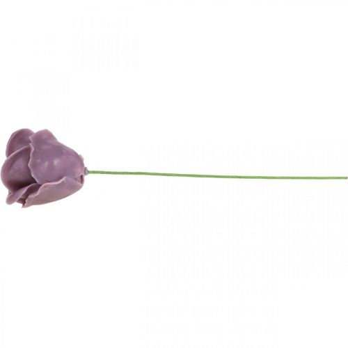 Article Roses artificielles roses en cire lilas roses décoratives en cire Ø6cm 18 pcs