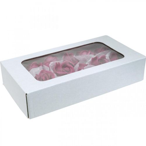 Article Roses artificielles roses en cire fuchsia roses décoratives en cire Ø6cm 18 pcs
