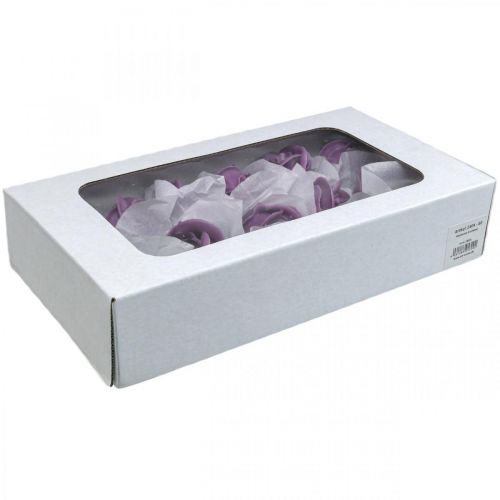Article Roses artificielles roses en cire violettes roses décoratives en cire Ø6cm 18 pcs