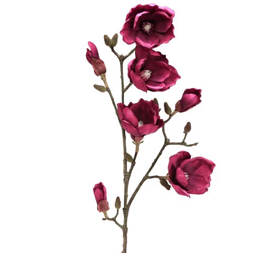 Article Branche de Magnolia Artificielle Fleurs Artificielles Bordeaux L100cm