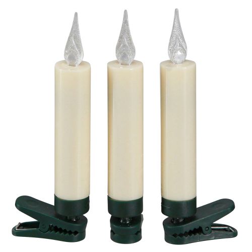 Floristik24 Bougies d&#39;arbre LED à piles scintillantes 10 LED H10cm