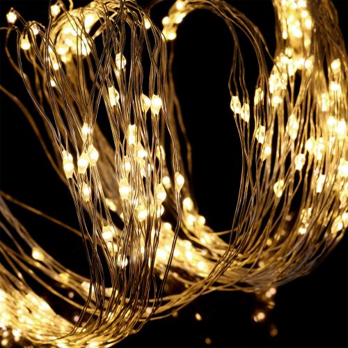 Floristik24 Faisceau d'éclairage à LED pour l'intérieur et l'extérieur 640 1,9m argent/blanc chaud