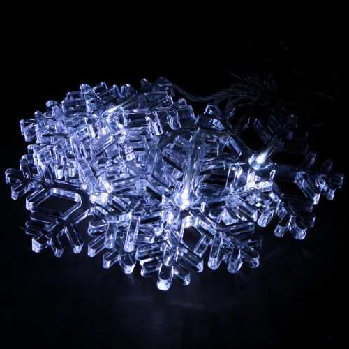 Décoration de fenêtre LED Noël blanc froid pour batterie 25×90cm