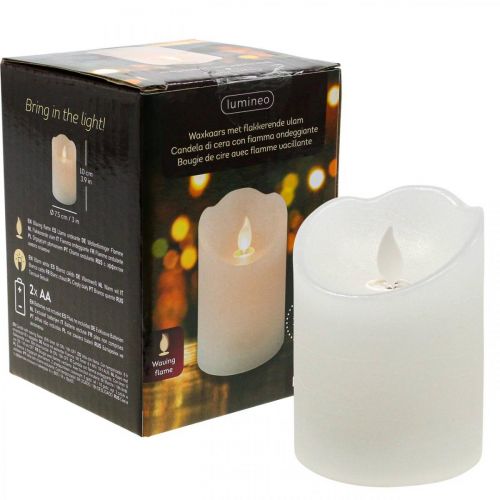 Article Bougie LED cire bougie pilier Bougies cire LED Ø7.5cm H10cm
