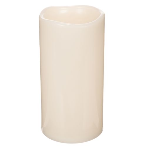 Grande bougie LED à pile avec minuterie 25 cm lumière blanc chaud en plastique
