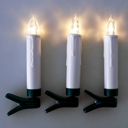 Article Bougies d&#39;arbre LED 10cm blanc chaud avec télécommande 10pcs