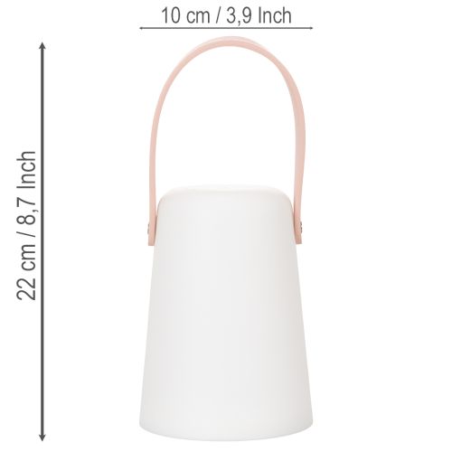 Lampe avec poignée, lampe LED portable pour usage intérieur et extérieur, 22 cm, lot de 3 | Floristik24.fr