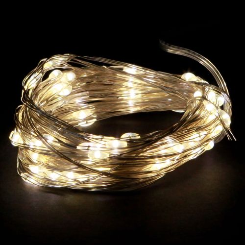 Floristik24 Guirlande lumineuse LED 100 Micro LED blanc chaud avec minuterie 4 pièces