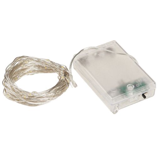 Article Guirlande lumineuse LED 100 Micro LED blanc chaud avec minuterie 4 pièces
