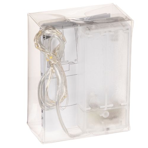 Luminaire guirlande LED à piles 10 LED blanc chaud 1m intérieur | Floristik24.fr