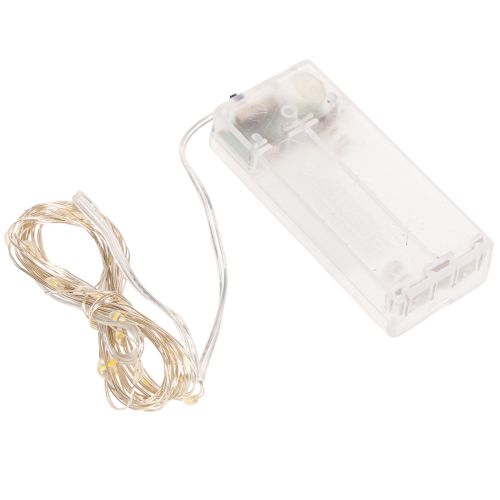 Lanterne lumineuse LED à piles, blanc chaud, 3 m, 30 LED, lot de 6 | Floristik24.fr
