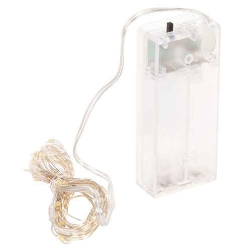 Lanterne lumineuse LED à piles, blanc chaud, 3 m, 30 LED, lot de 6 | Floristik24.fr