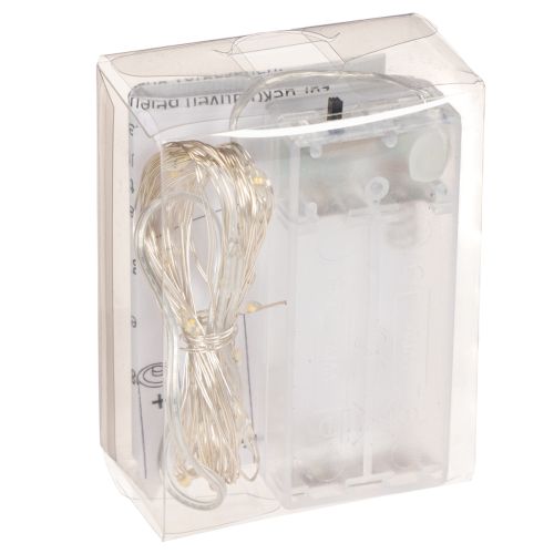 Lanterne lumineuse LED à piles, blanc chaud, 3 m, 30 LED, lot de 6 | Floristik24.fr