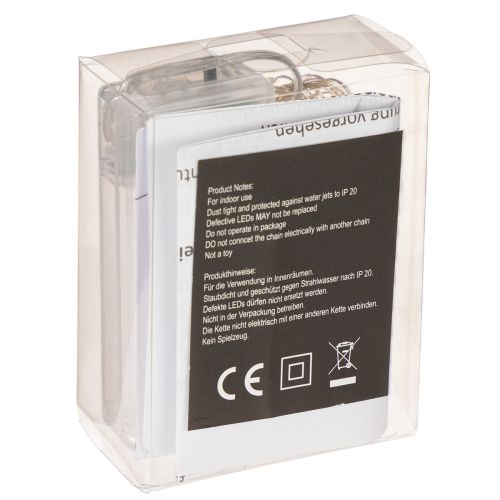 Lanterne lumineuse LED à piles, blanc chaud, 3 m, 30 LED, lot de 6 | Floristik24.fr