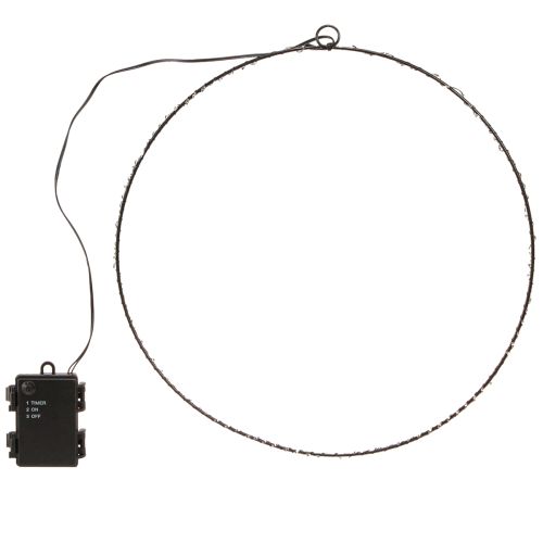 Anneau LED à suspendre en métal 110L blanc chaud intérieur Ø35cm