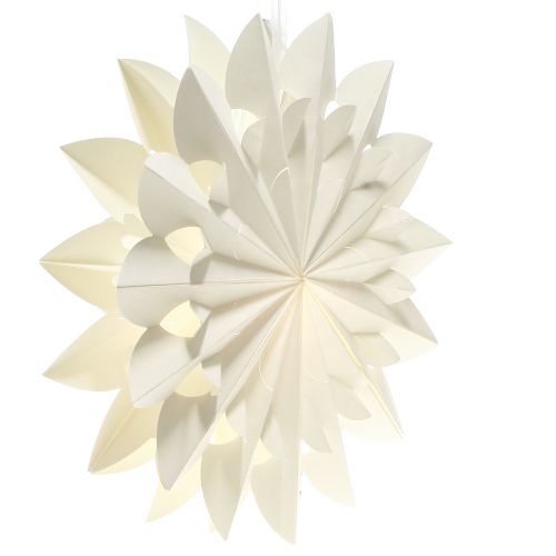 Article Étoile LED étoile pliante étoile en papier blanc blanc chaud Ø40cm 2pcs