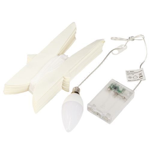 Article Étoile LED étoile pliante étoile en papier blanc blanc chaud Ø40cm 2pcs