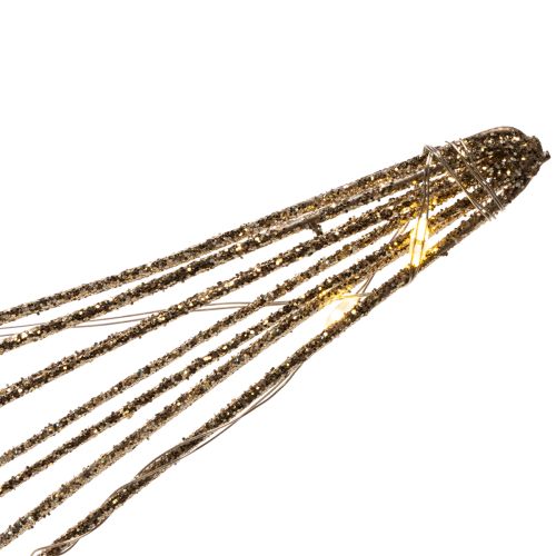Étoile LED décorative en fil métallique doré à suspendre 32 cm | Floristik24.fr