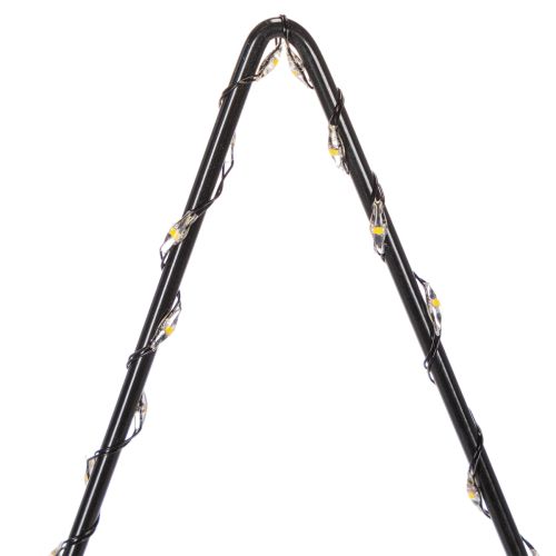 Étoile LED sur pied avec boîtier à piles pour décoration intérieure, H 46 cm, noir | Floristik24.fr