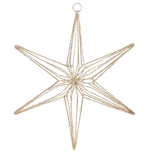 Étoile LED décorative en fil doré avec 40 LED, lumière chaude, 42 cm, usage intérieur acheter | Floristik24.fr