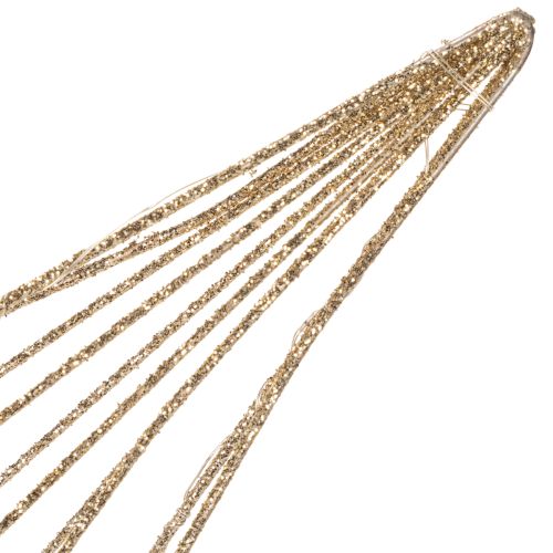 Étoile décorative LED en fil métallique à suspendre, 51 cm, dorée, usage intérieur | Floristik24.fr