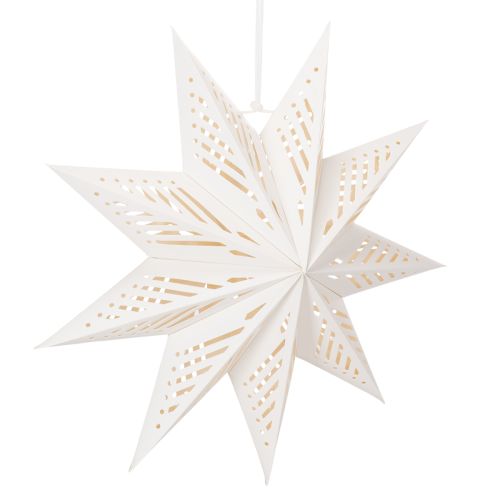 Étoile de Noël LED à Suspendre Blanc Chaud Papier Intérieur 38cm acheter | Floristik24.fr