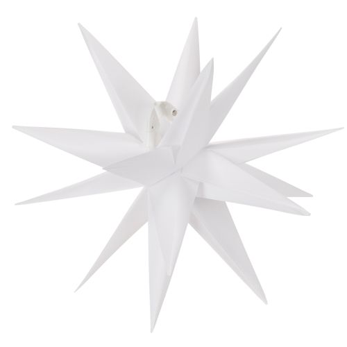 Étoile LED Décorative Blanche 40 cm avec Timer, Usage Extérieur Protégé