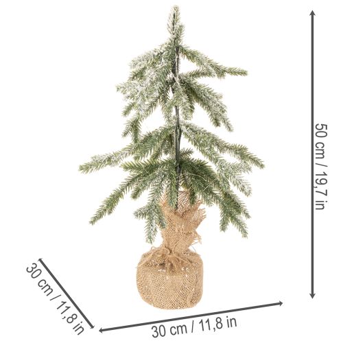 Sapin artificiel avec LED et branches enneigées, 50 cm, intérieur | Floristik24.fr