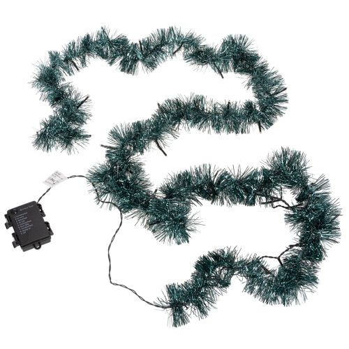 Guirlande de Noël à Lamelles avec 60 LED et Timer, 3 m, Vert Émeraude, Usage Intérieur et Extérieur acheter | Floristik24.fr