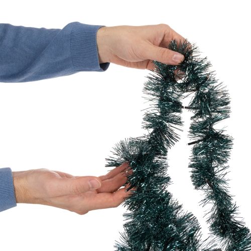 Guirlande de Noël à Lamelles avec 60 LED et Timer, 3 m, Vert Émeraude, Usage Intérieur et Extérieur | Floristik24.fr