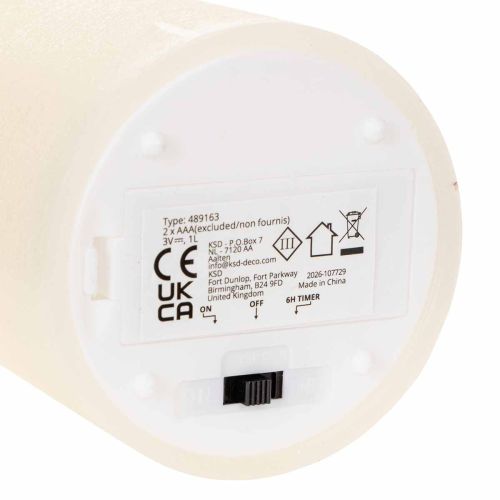 Bougie pilier LED en cire
