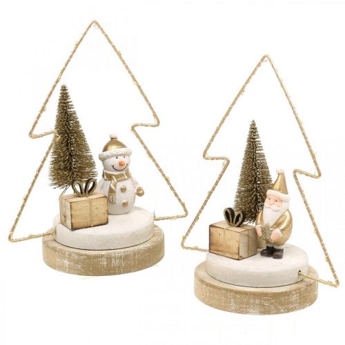 Déco de table Noël LED sapin Pour pile H21cm, lot de  2-571747-000-108