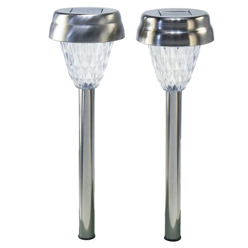 Article Lampes de jardin LED solaires avec minuterie blanc chaud H35cm 4 pcs