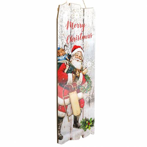 Floristik24 Murale LED Santa Claus &quot;Merry Christmas&quot; 21 × 60cm Pour batterie