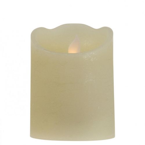 Bougie LED bougie pilier cire blanc chaud Ø7.5cm H10cm