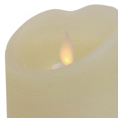 Floristik24 Bougie LED bougie pilier cire blanc chaud Ø7.5cm H10cm