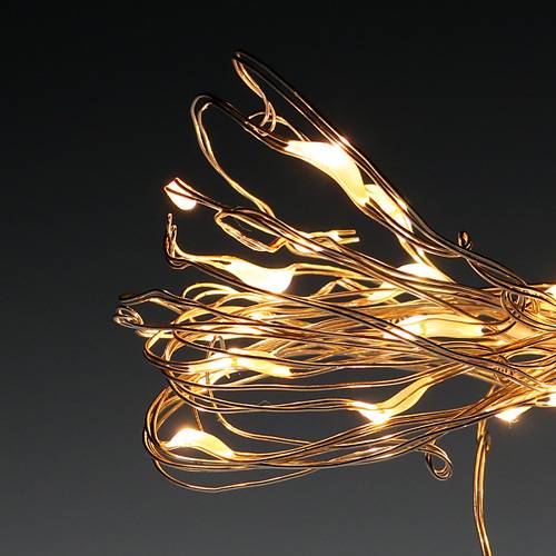 Guirlande lumineuse LED 20pcs pour batterie 2m blanc chaud 6 pcs