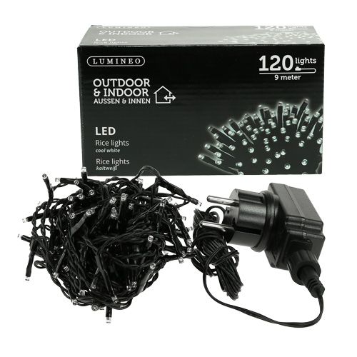 Article Guirlande lumineuse LED riz 120 9m blanc froid